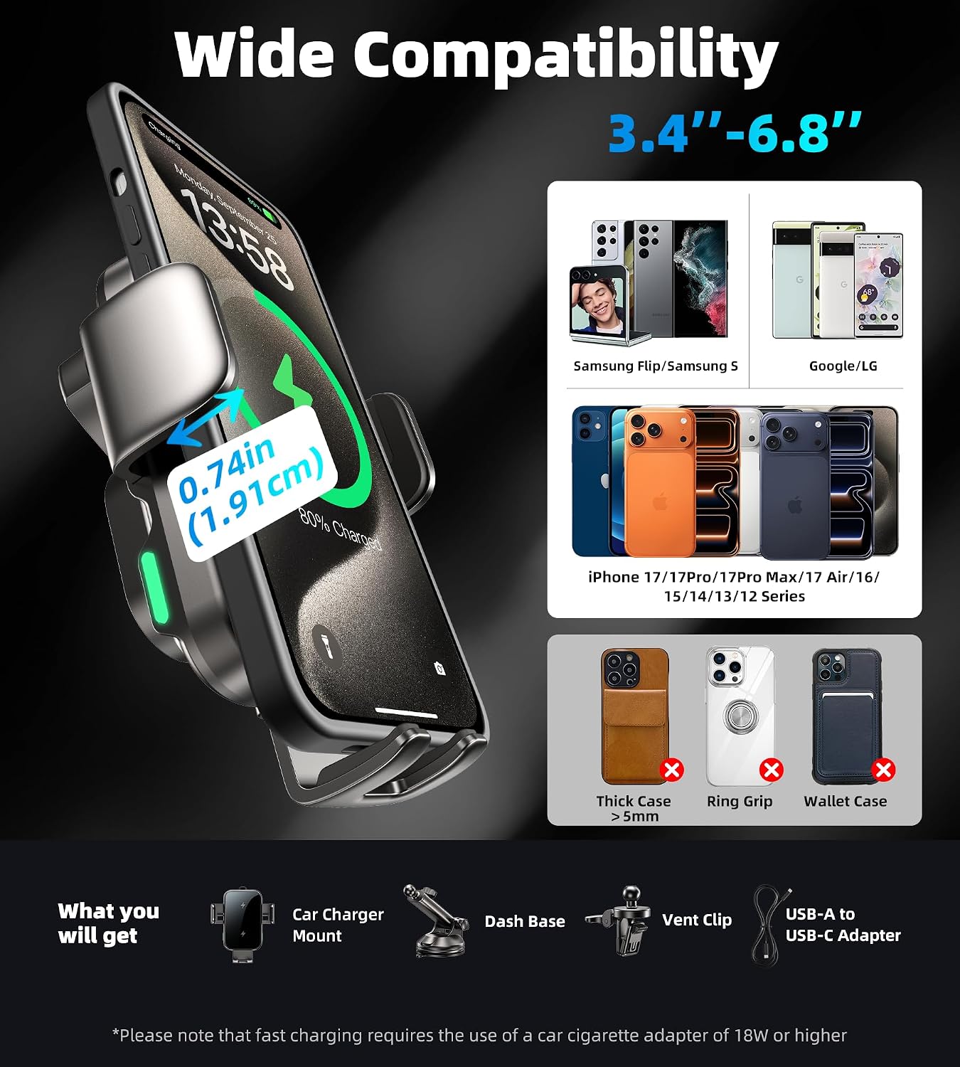 Thumbnail 6 de GuMosh Handyhalterung Auto 15W mit Laden