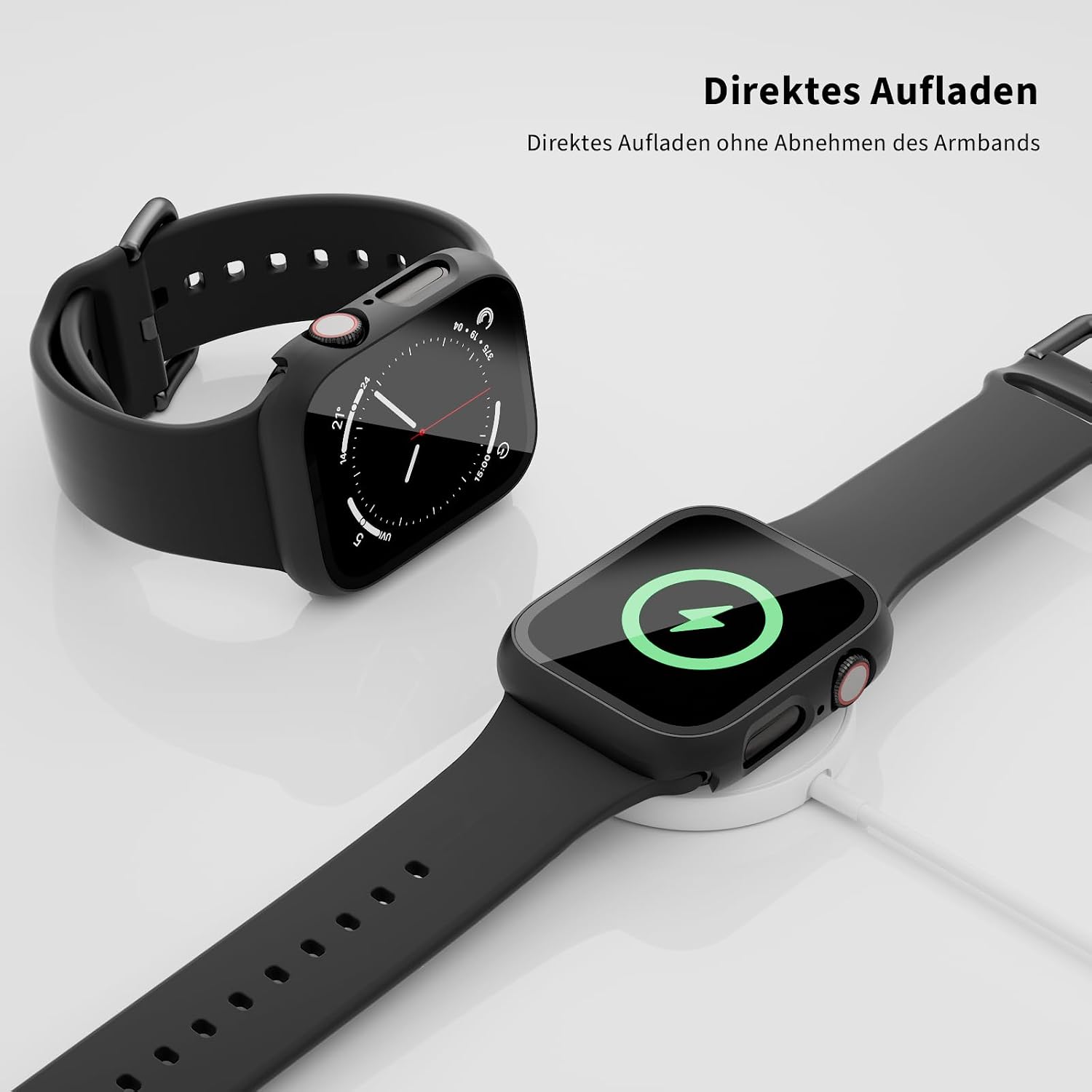 Detalle 2 de Lovmunia 6‑Stück Schutzhülle für Apple Watch 40 mm mit integriertem Displayschutz – kompatibel mit SE3(2025)/SE2/SE/6/5/4