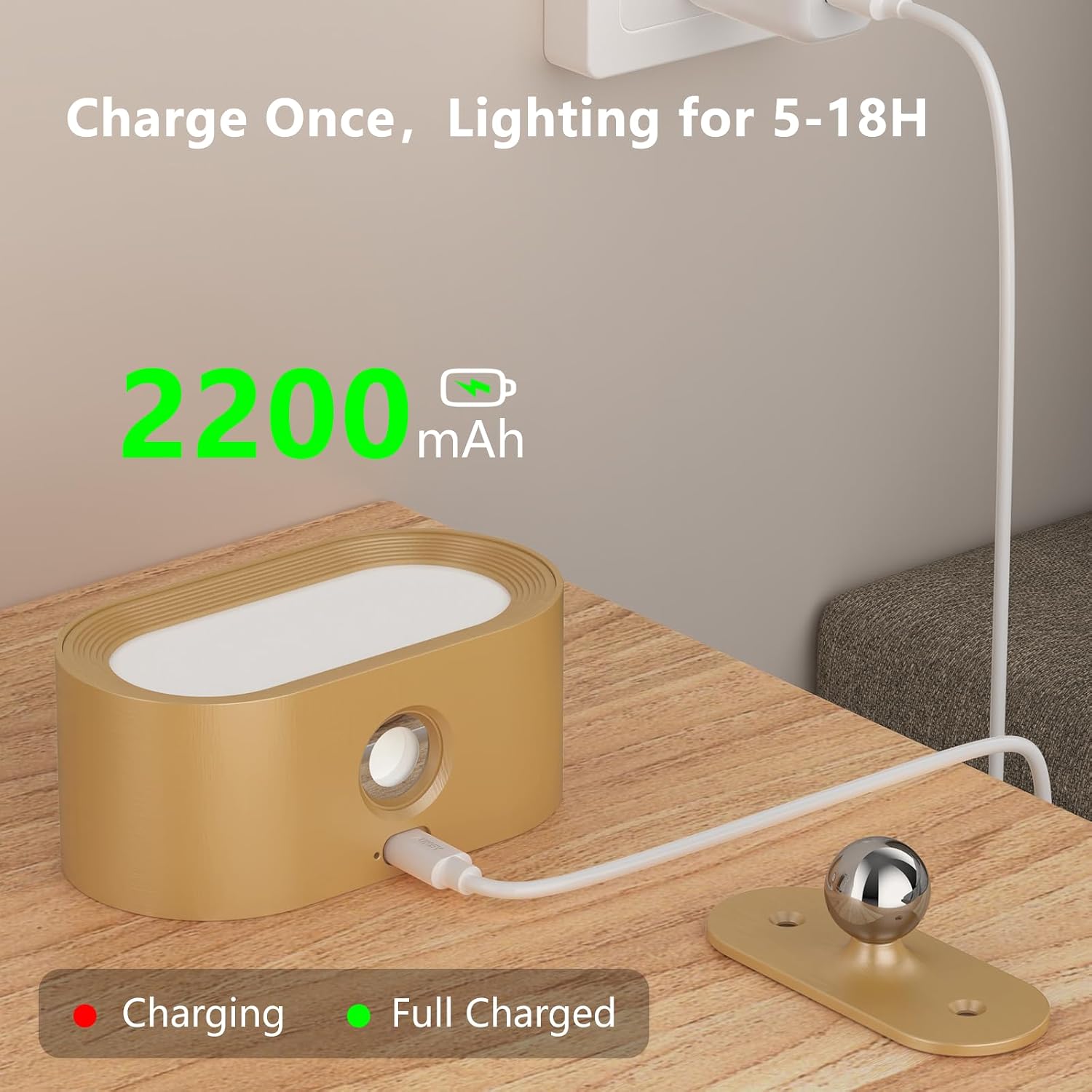Detalle de Coollamp Rechargeable Wall Light 1H timer ๐