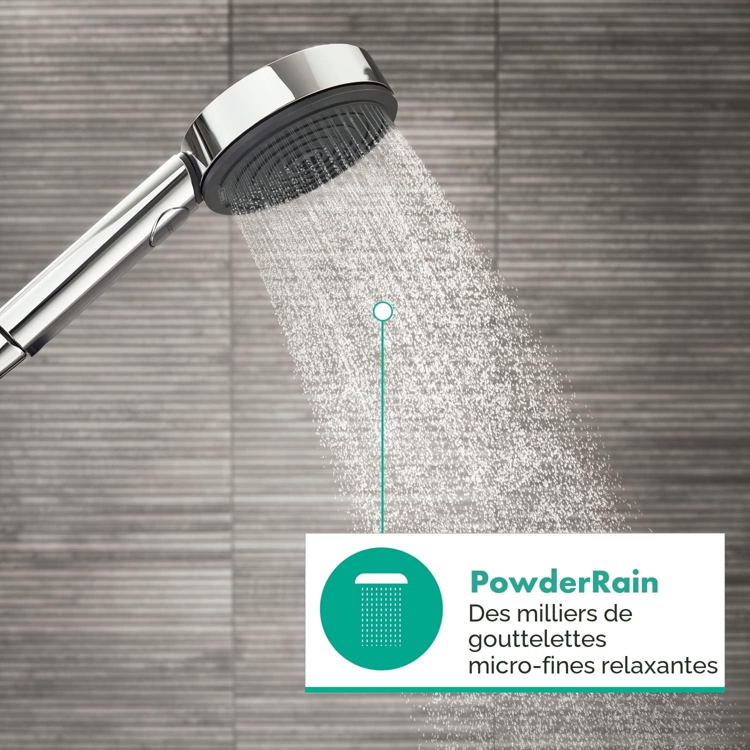 Detalle 2 de Hansgrohe Pommeau de Douche Pulsify S – Douchette à Main 6 L/min, Chrome