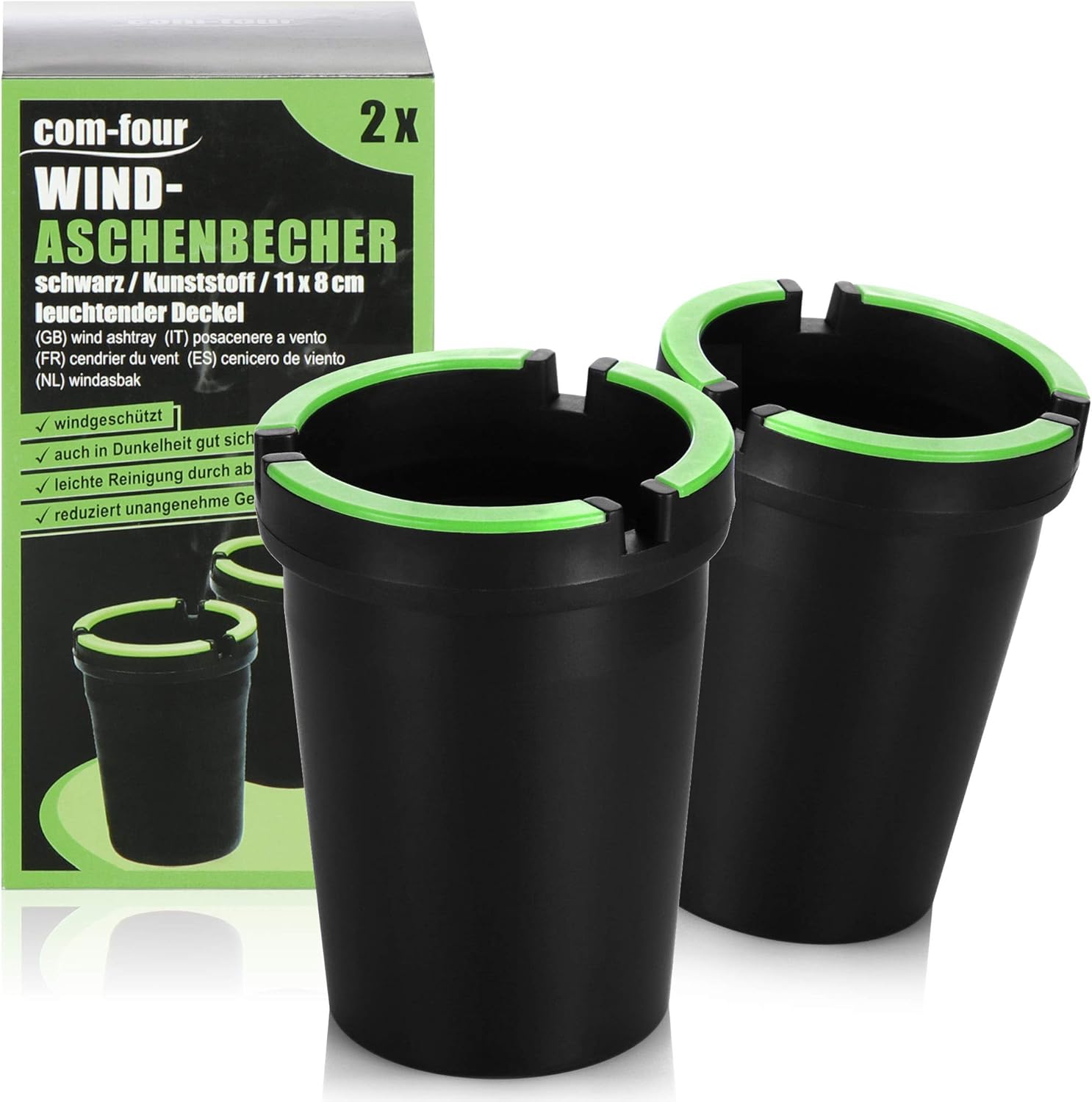Com-Four® Cendriers extérieurs Ø 8 cm 🪄