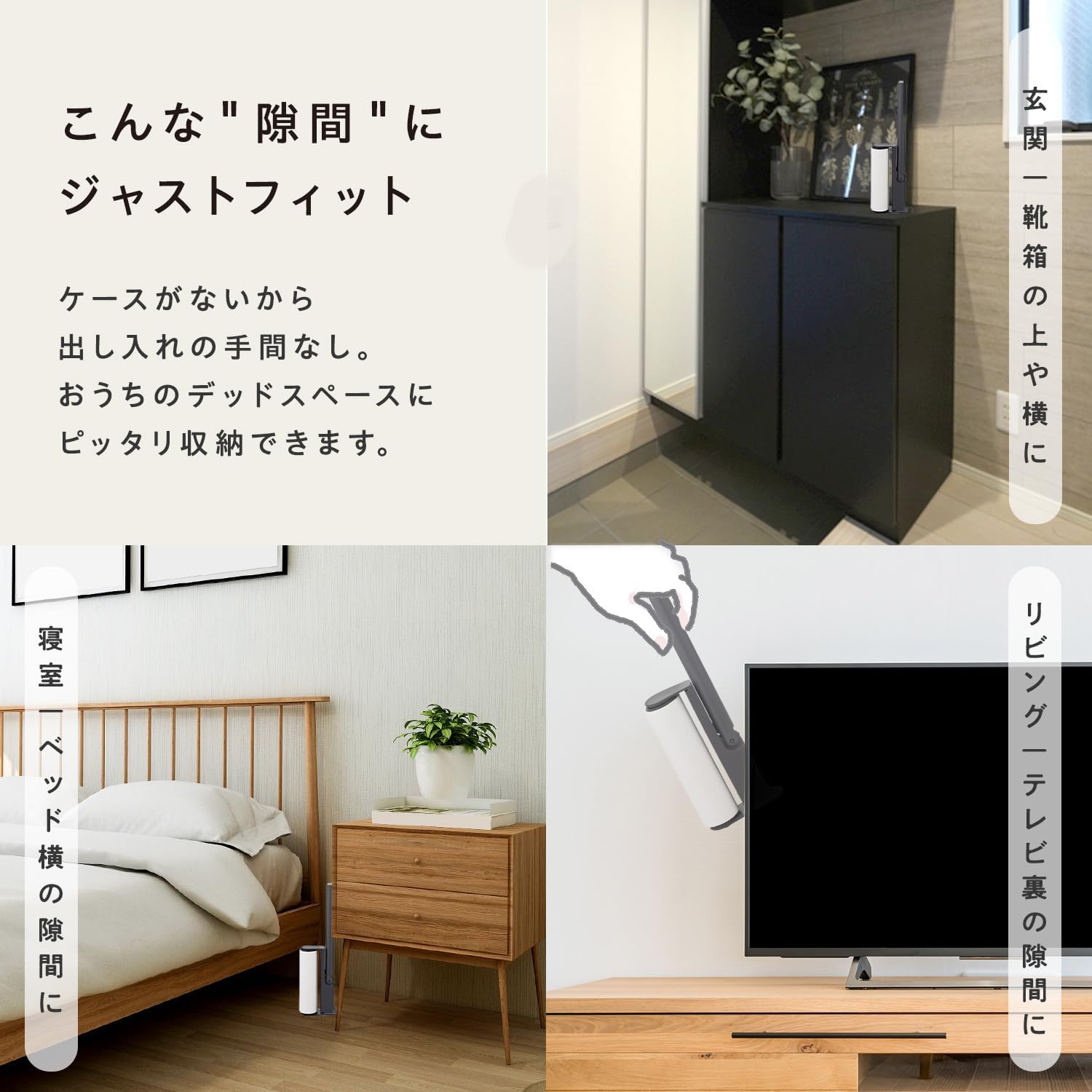 Thumbnail 4 de レック 激落ちくん ハンディカーペットクリーナー 柄がたためる約33.5cm グレー
