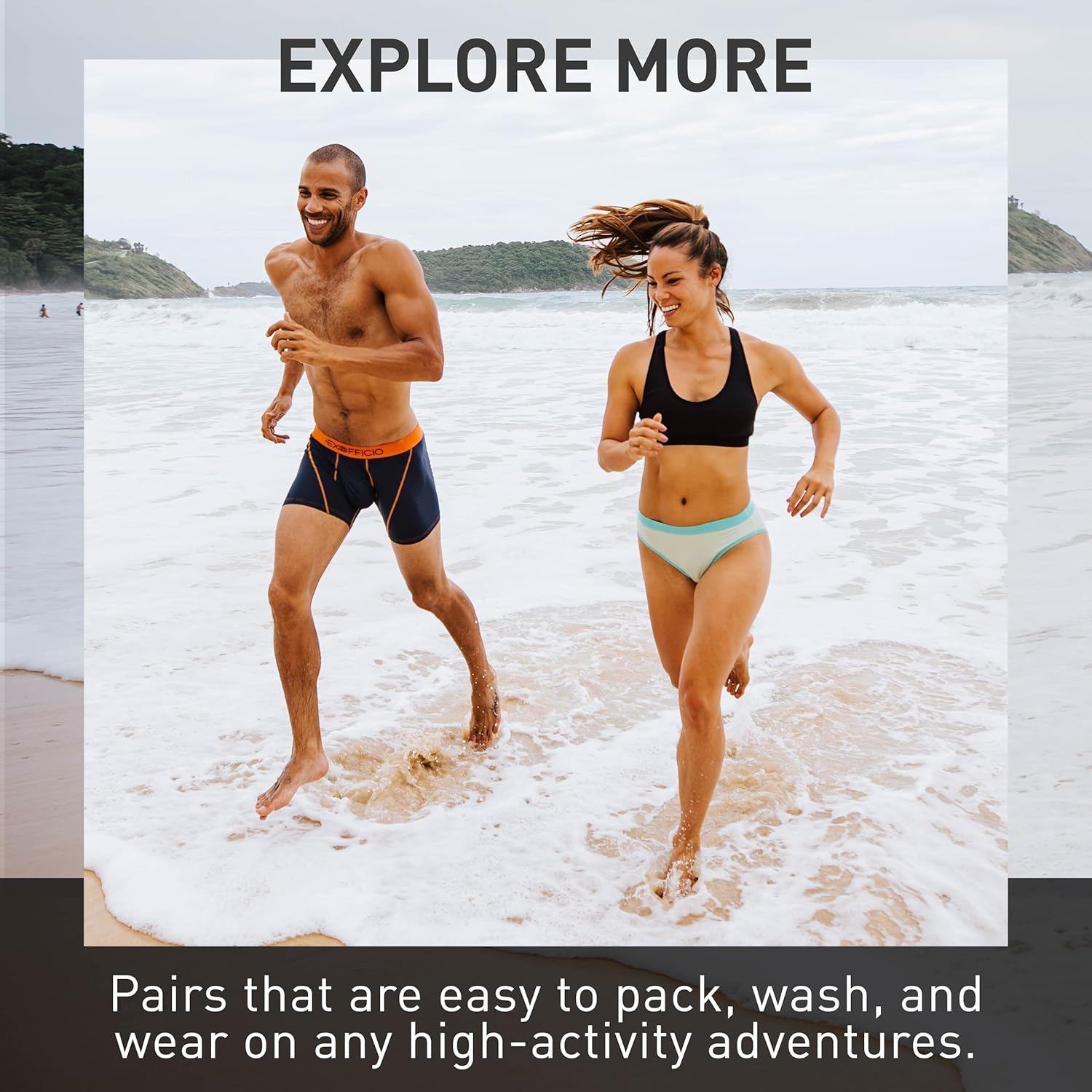 Detalle de ExOfficio Men's Give-N-Go 2.0 Sport Mesh Boxer Brief 3" — Ultralight, Travel-Ready Underwear