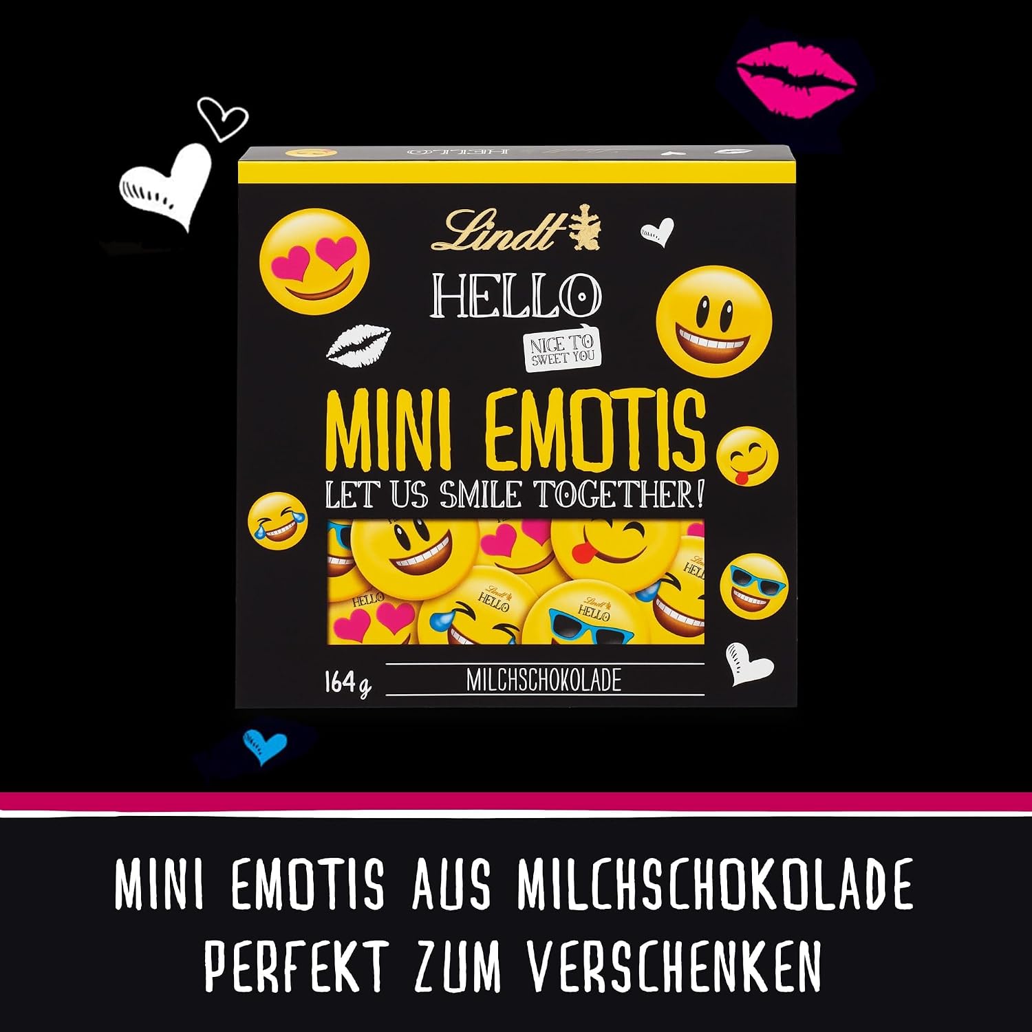 Thumbnail 3 de Lindt HELLO Mini Emotis Schokolade – 164 g mit ca. 27 Emoticon-Designs