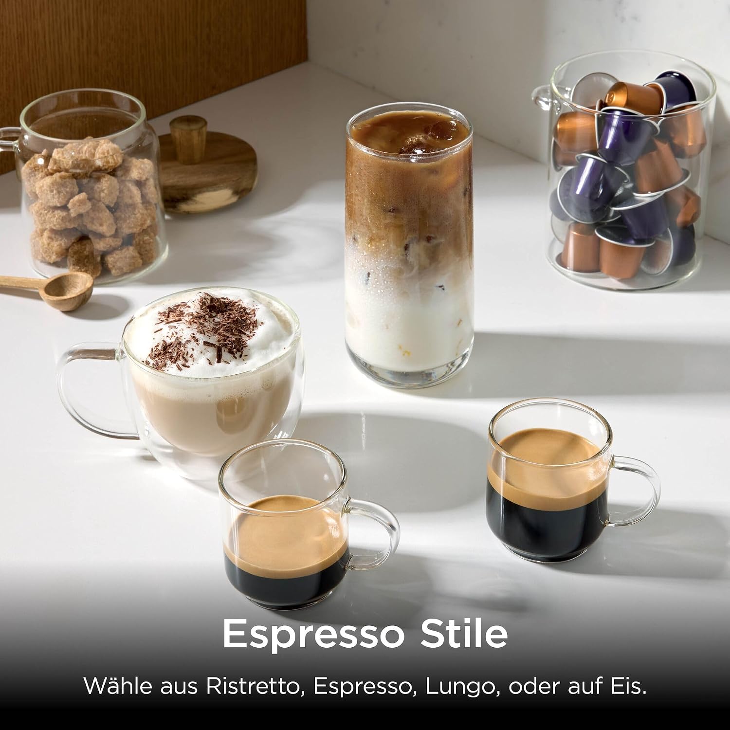 Detalle de Ninja Prestige 2-in-1 Filterkaffee- und Kapselmaschine CFN802EUGM – Grau-Metall