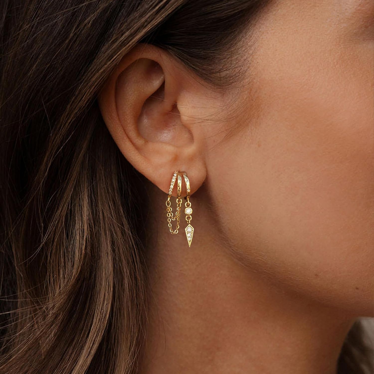 Detalle de SELSHE Dangle Earrings in Brass