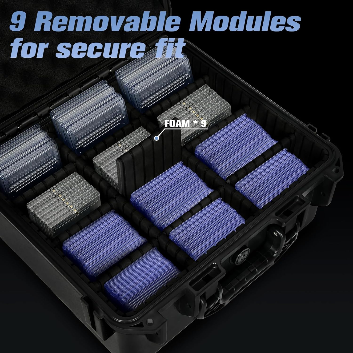Detalle de Graded Card Case Storage Box: 600+ Card Capacity with 9 Dividers for PSA BGS SGC Top Loaders