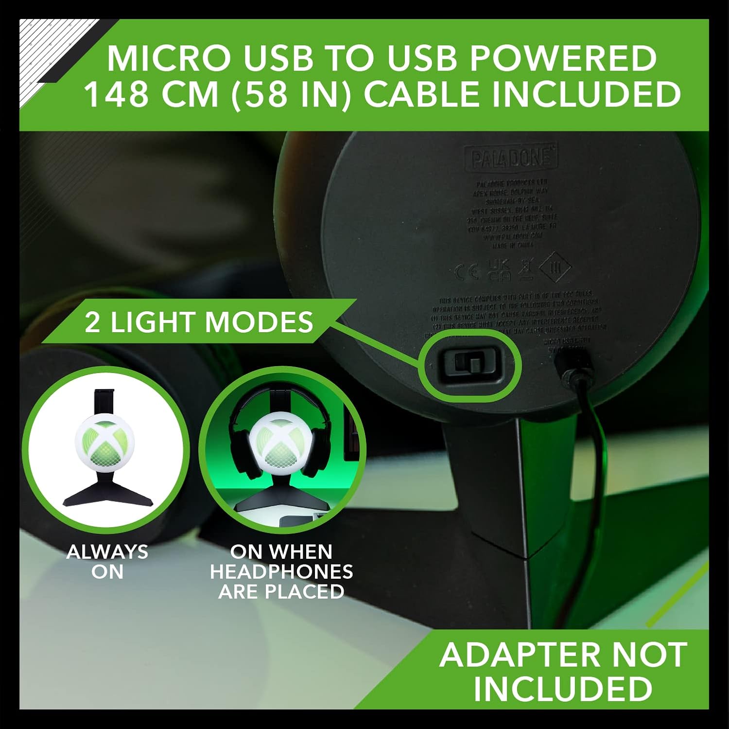 Detalle de XBOX Headset-Ständer Licht