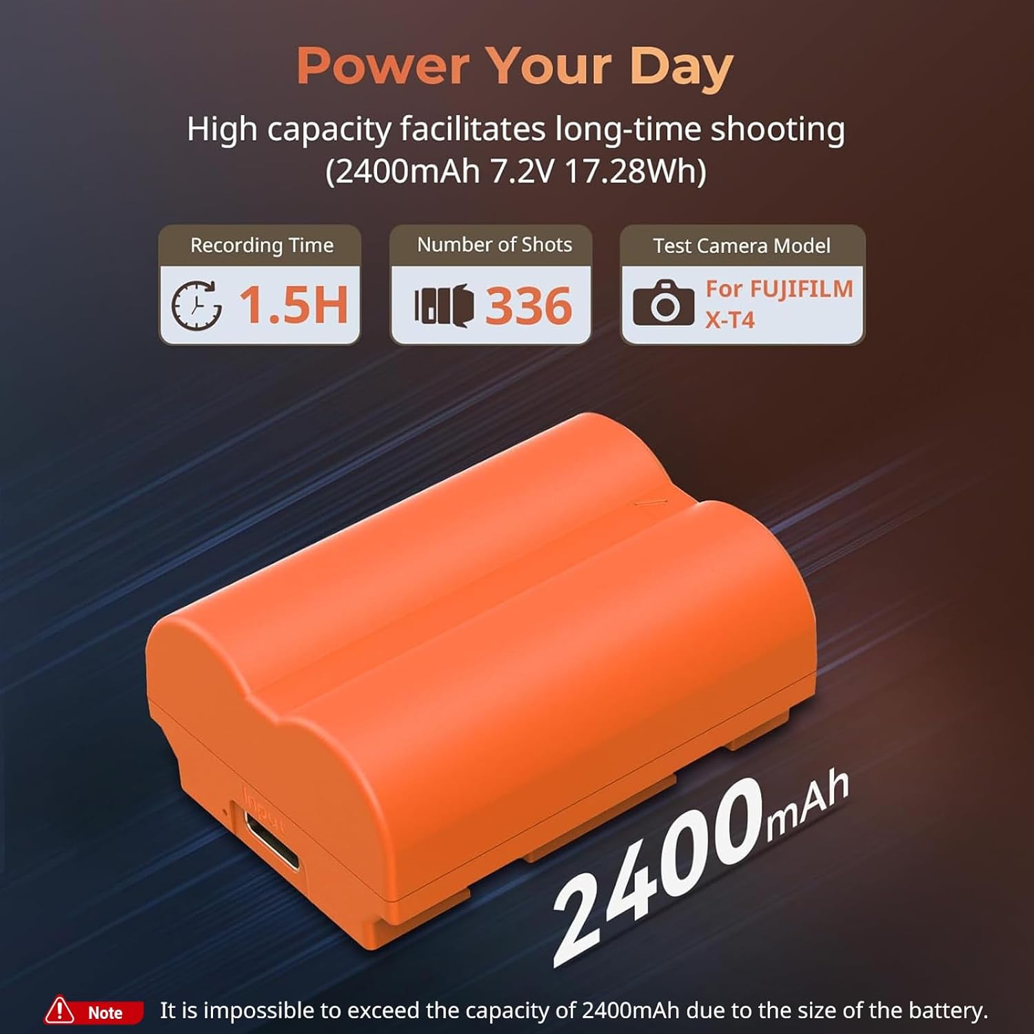 Thumbnail 1 de SMALLRIG NP-W235 batteria 2400mAh con USB-C per Fujifilm X-T5 / X-T4 / GFX 100S