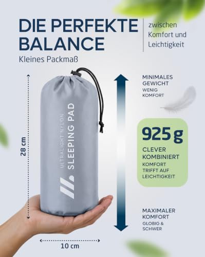 Thumbnail 2 de NORDMUT Isomatte Schnellaufblasend mit integrierter Fußpumpe – 10 cm