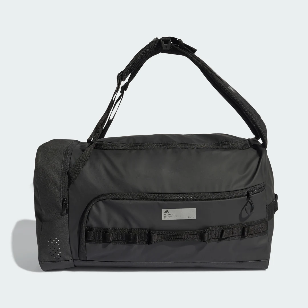 Detalle de Adidas Hybrid, bolsa de viaje negra