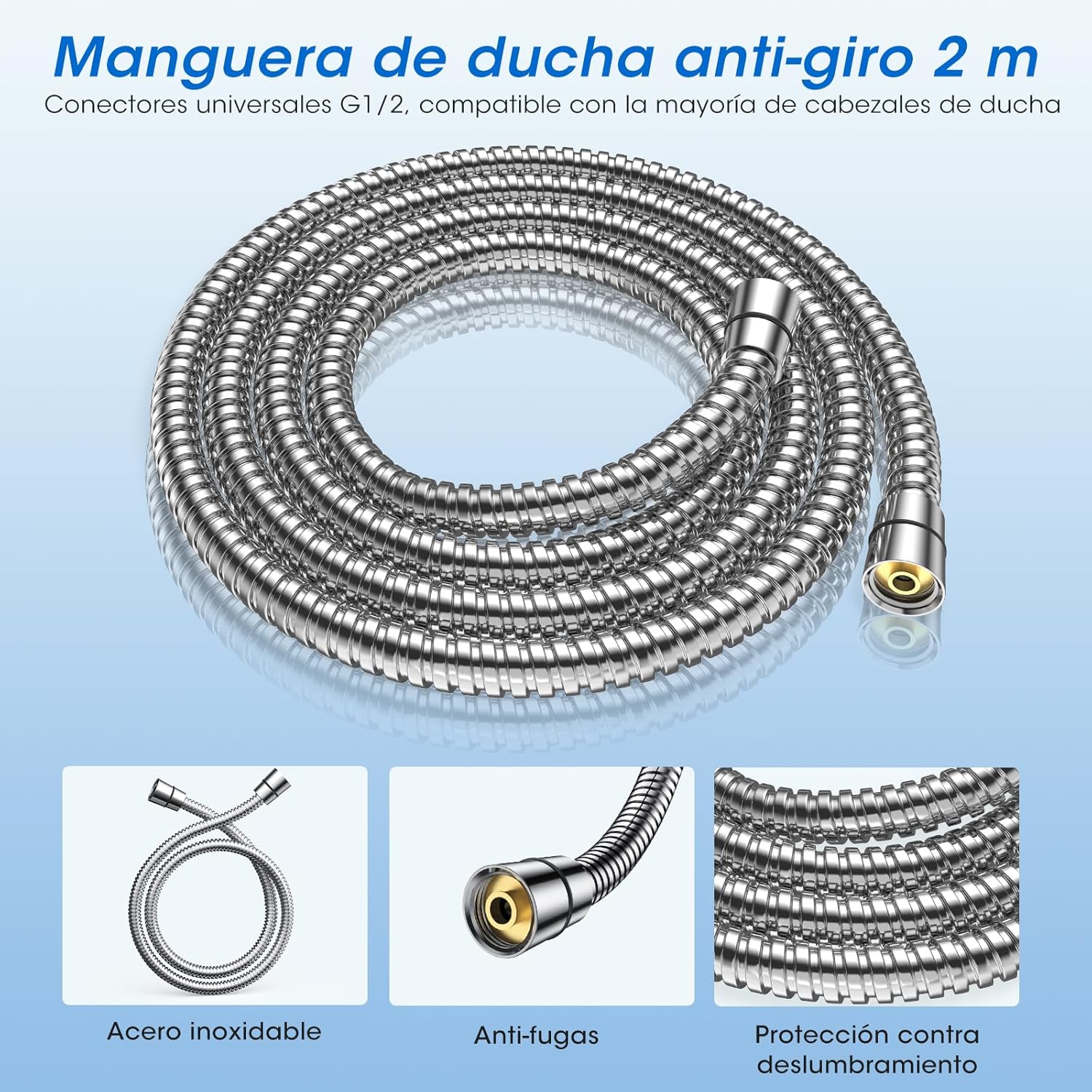 Thumbnail 6 de FASDUNT Alcachofa de Ducha con 5 Modos 🌿️ Ahorro de Agua