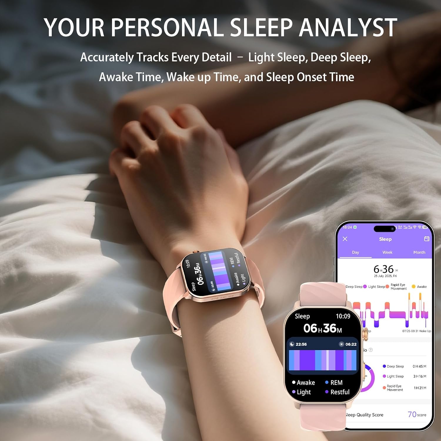 Thumbnail 5 de BingoFit GPS Smart Watch (2.01'' Ultra Large Screen) with Heart Rate, Sleep & SpO2