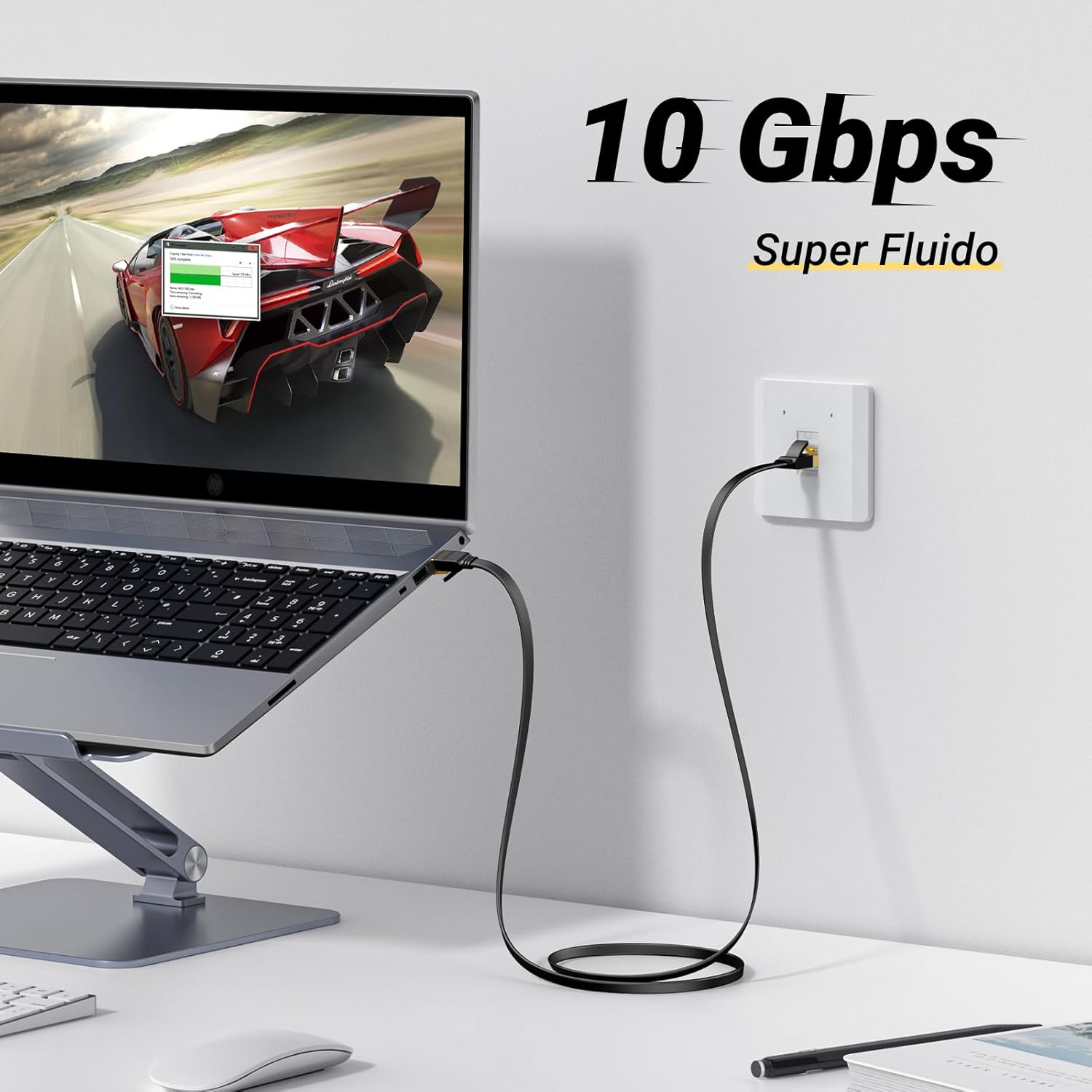 Thumbnail 1 de UGREEN Cable Ethernet 10 Gbps Plano para Gaming 🕹️ 20m