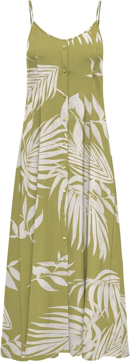 Detalle de ONLY Onlnova Life Vis Gigi Long Dress AOP Abito Lungo Donna