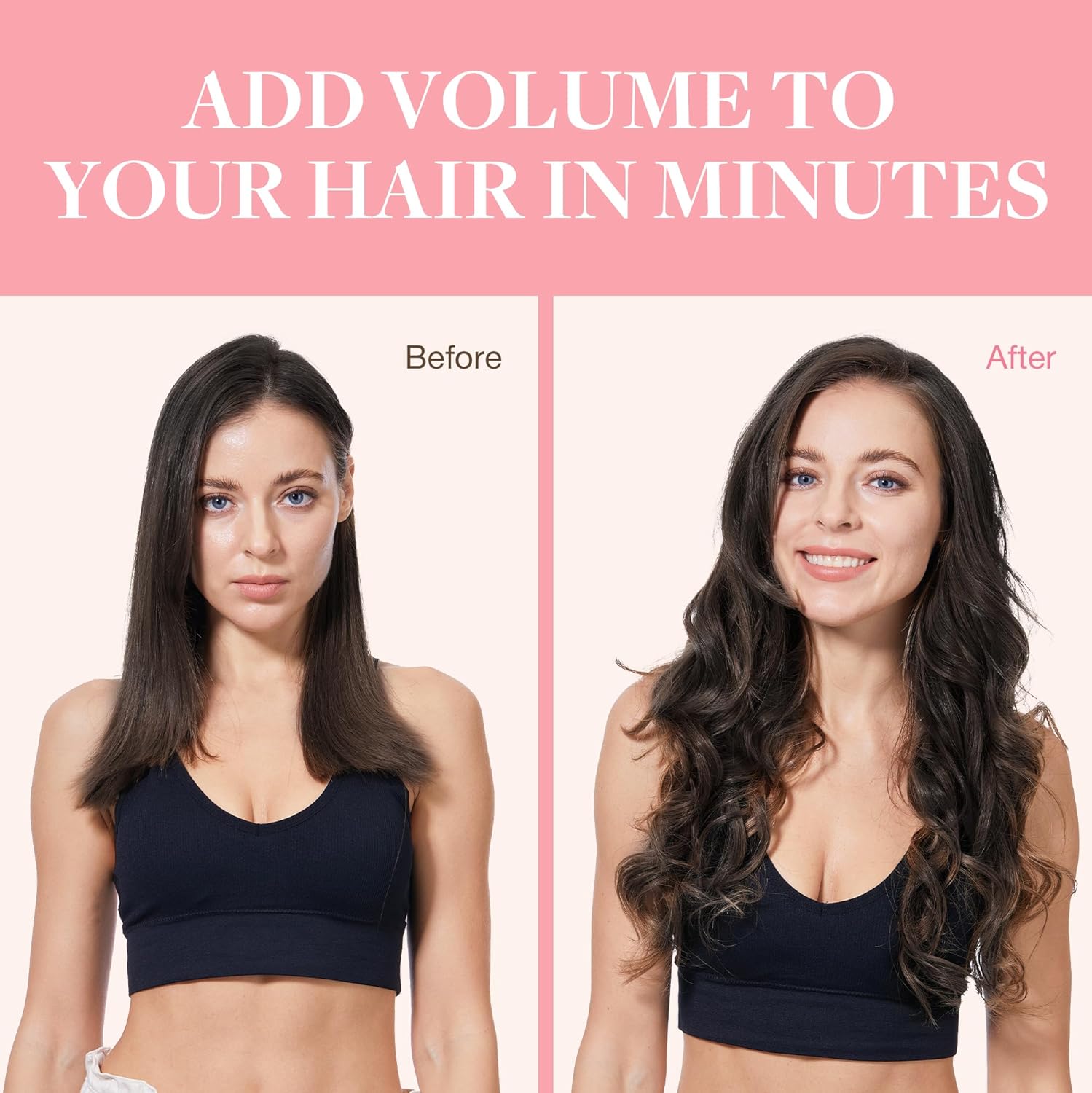Thumbnail 4 de GOO GOO Clip-in Echthaar Extensions – Echthaar Clip, 55 cm, 120 g, 7 Teile in Dunkelbraun
