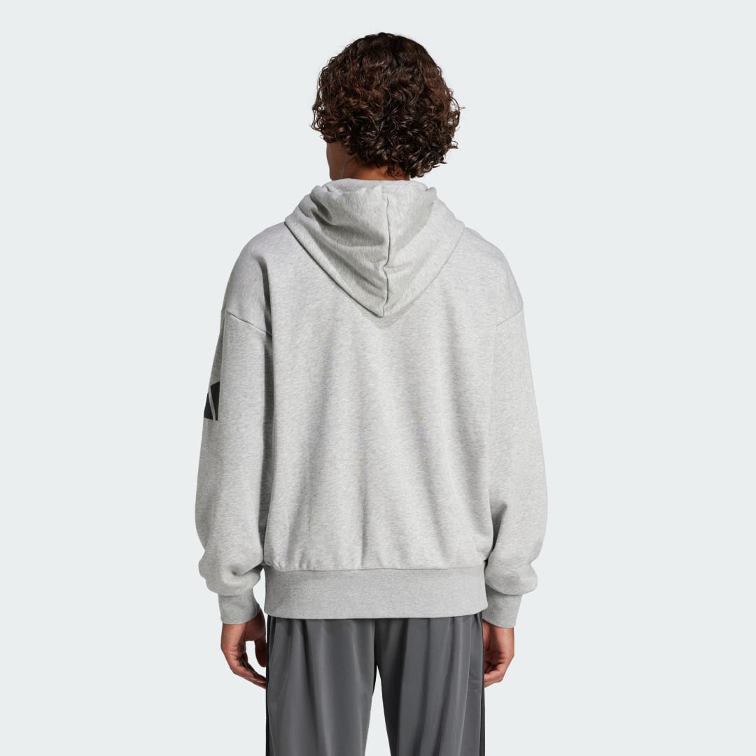 Detalle de Sudadera con capucha Essentials Loose-Fit 3 Bar Logo French Terry de Adidas