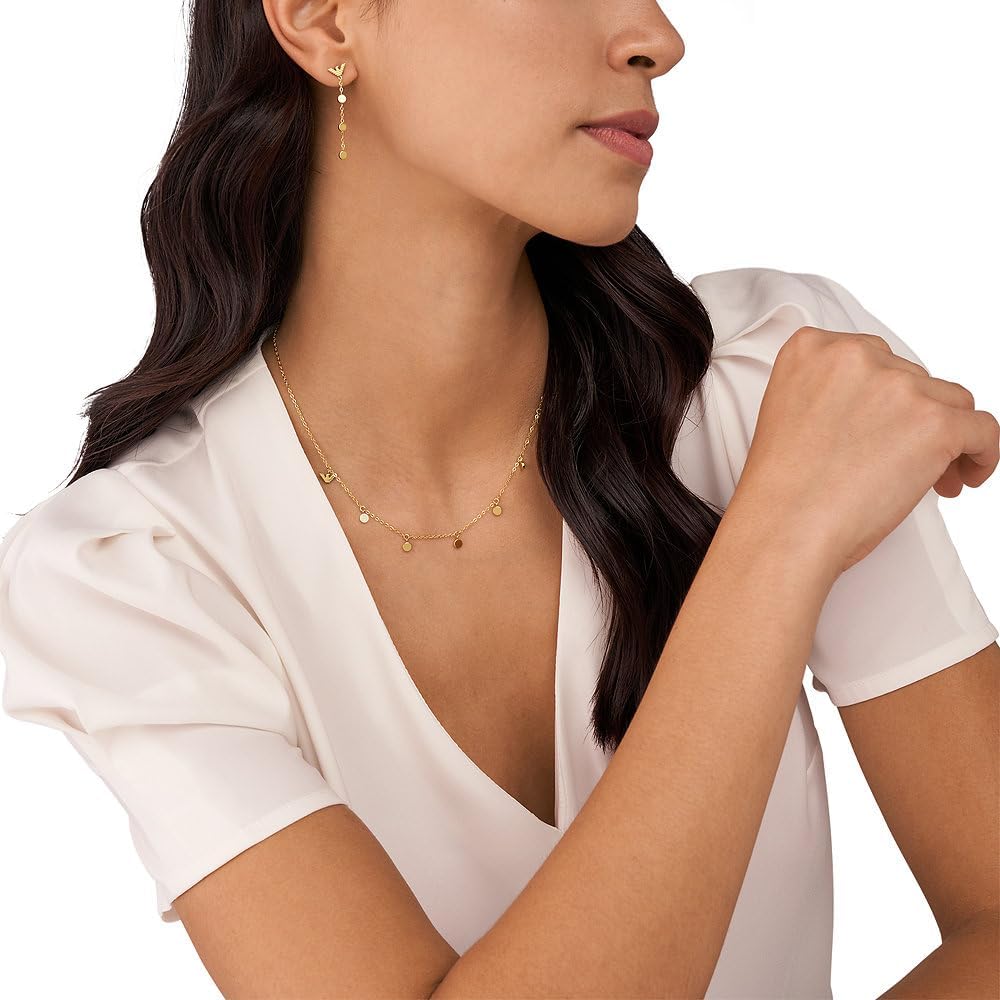 Thumbnail 1 de Emporio Armani Collana e orecchini da donna in acciaio inossidabile o ottone – tonalità oro, finitura lucida