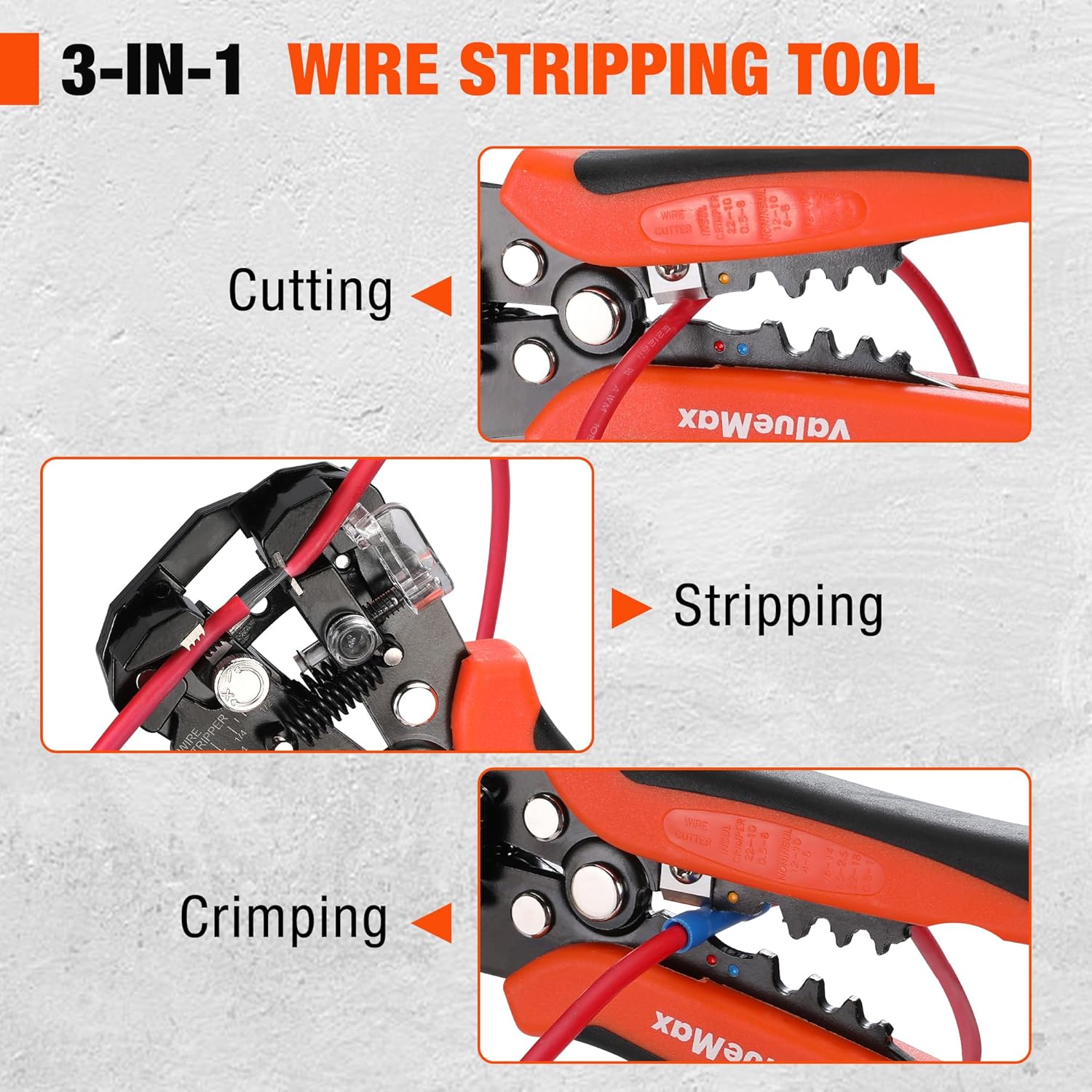 Thumbnail 6 de ValueMax Pince à dénuder 3 en 1 266 bornes ⚙️