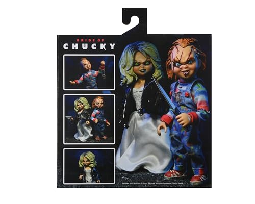 Detalle 2 de NECA Chucky & Tiffany Set 2 Figuras 20 cm – Bride of Chucky