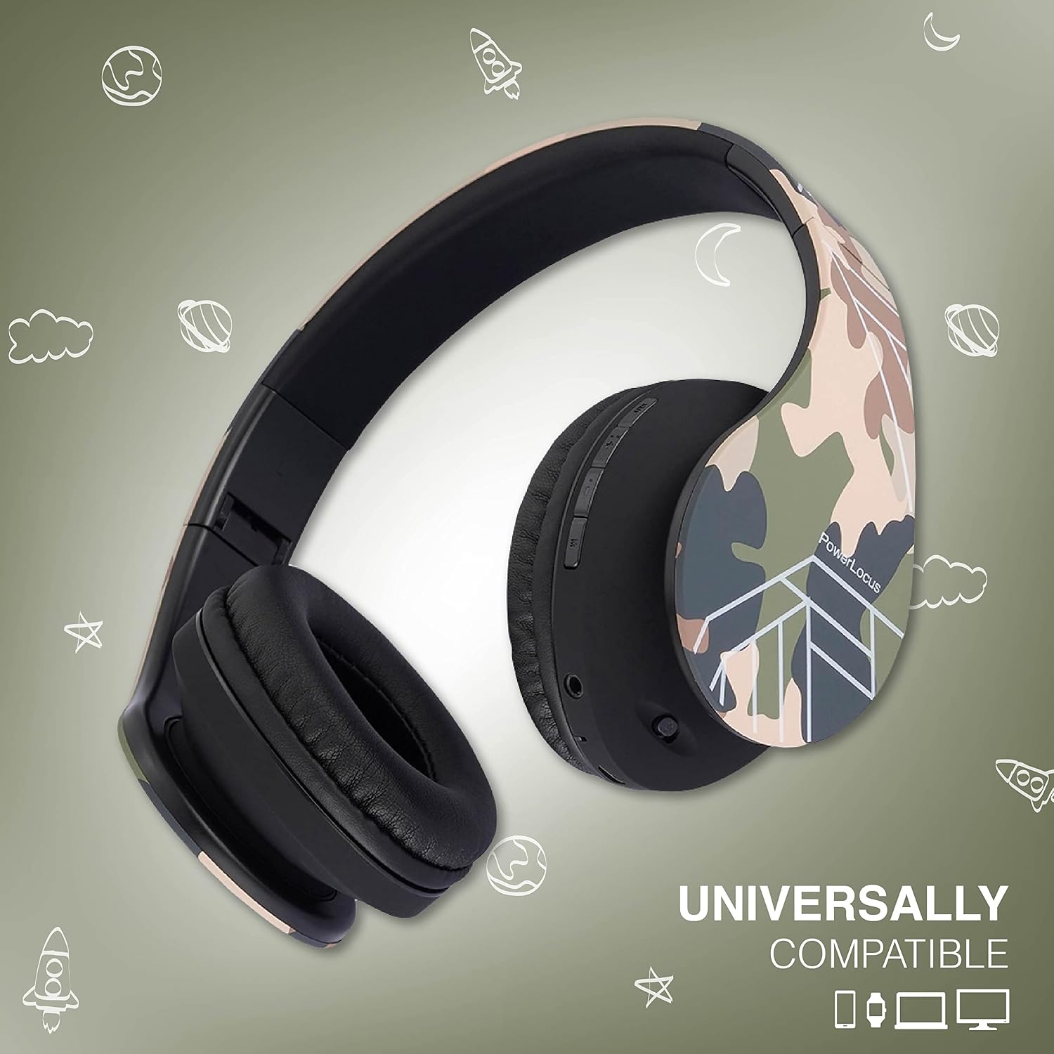 Thumbnail 6 de PowerLocus P2 Kids Wireless Over-Ear Headphones (Bluetooth) with 85dB Volume Limit and Mic