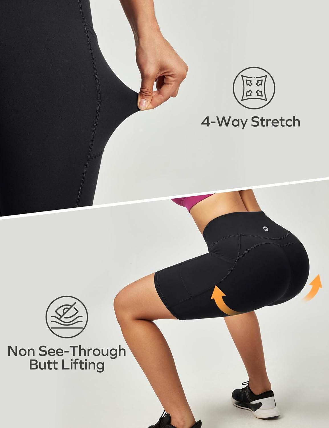 Thumbnail 3 de Ewedoos Cycling Shorts for Women with Pockets – High Waisted, Tummy Control & Anti-Chafe Workout Shorts
