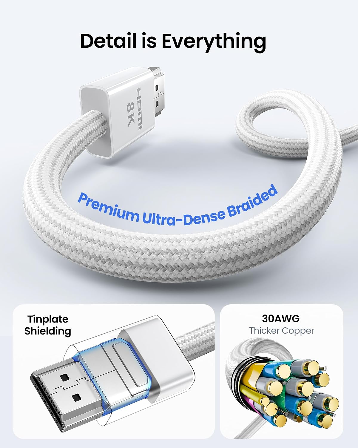 Thumbnail 5 de Silkland 8K HDMI 2.1 Kabel 1,5 m – Zertifiziert, 48 Gbit/s, eARC, HDR10+