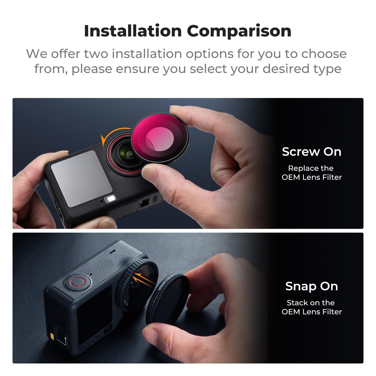Thumbnail 2 de K&F CONCEPT 6-Pack CPL and ND Filters for Osmo Action 6