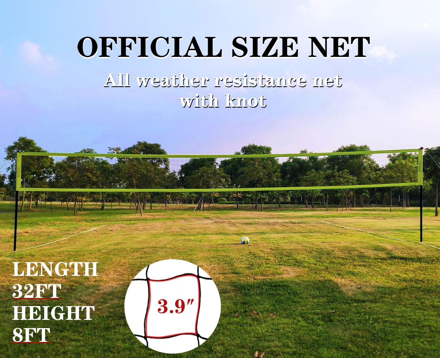 Detalle de Zdgao Volleyball Net, 32FT