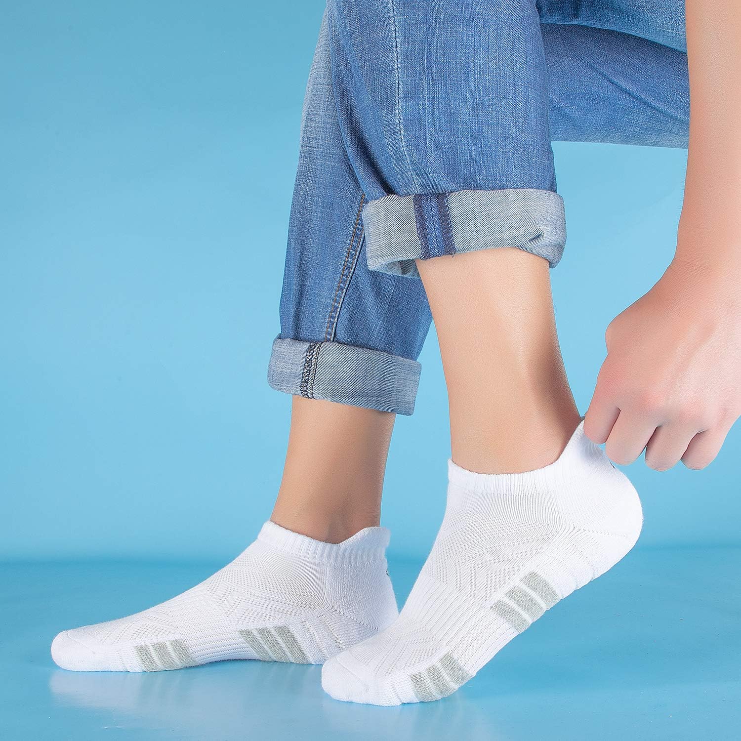 Thumbnail 1 de Coskefy Thick Cushion Ankle Running Socks (No Odor Cotton) – 6 Pairs
