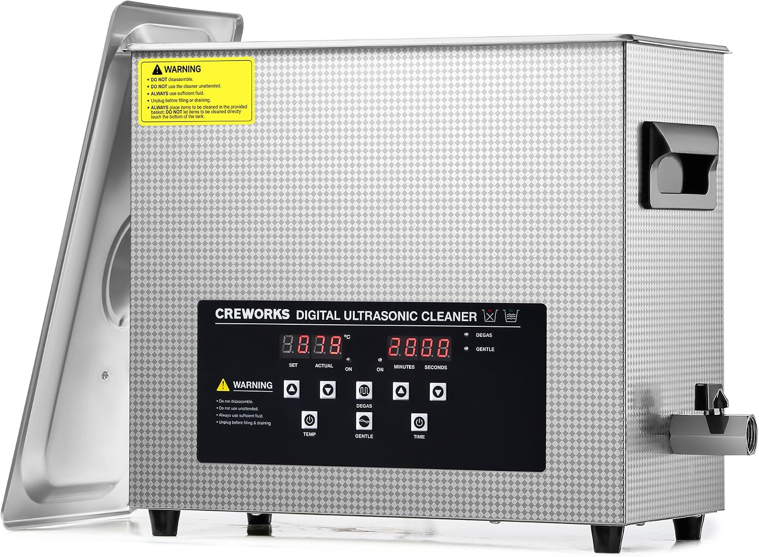 Detalle de CREWORKS Ultrasonic Cleaner 6L with Digital Timer & Heater