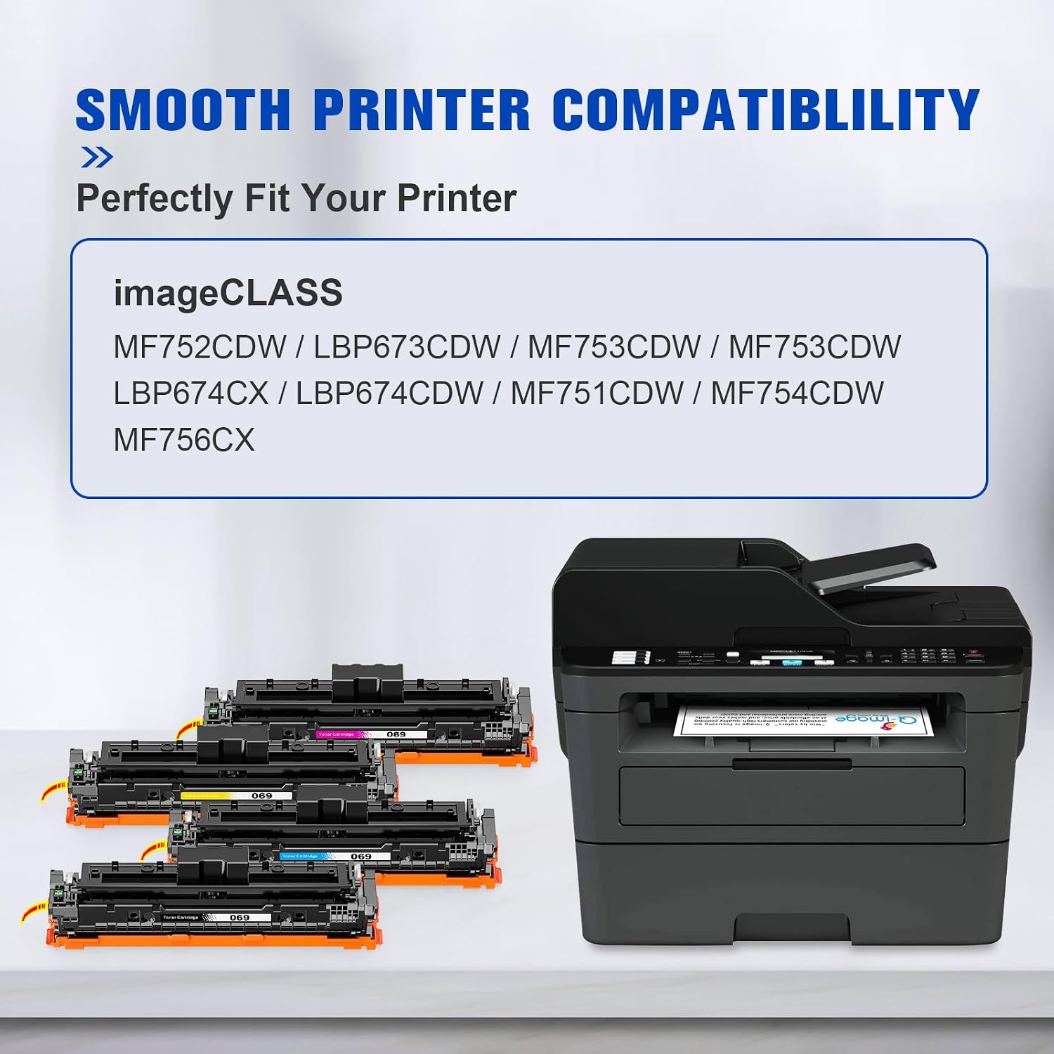 Thumbnail 1 de Pack de 4 cartouches toner compatibles Canon 069 / 069H (Noir + CMJ) pour Canon imageCLASS et LBP