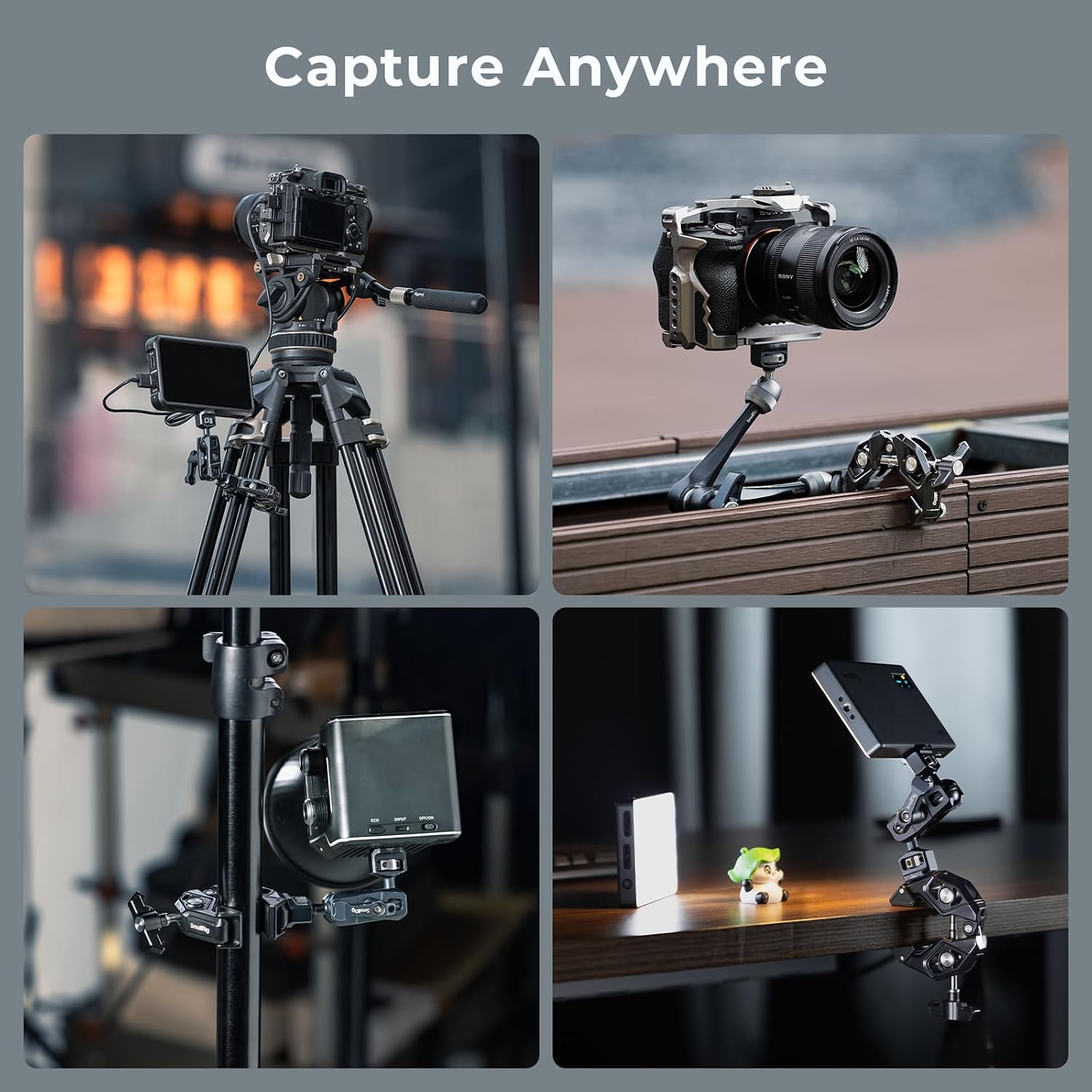 Thumbnail 4 de SMALLRIG 5319 : pince de montage en forme de crabe pour appareil photo (surfaces plates ou rondes)