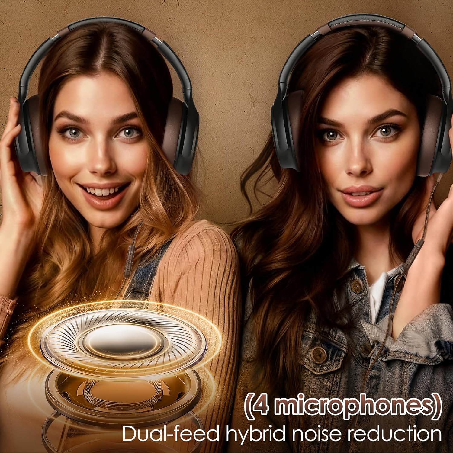 Detalle 2 de USB-C Headphones Wired Over-Ear with 28dB ANC, Foldable, 195g, USB-C Connection