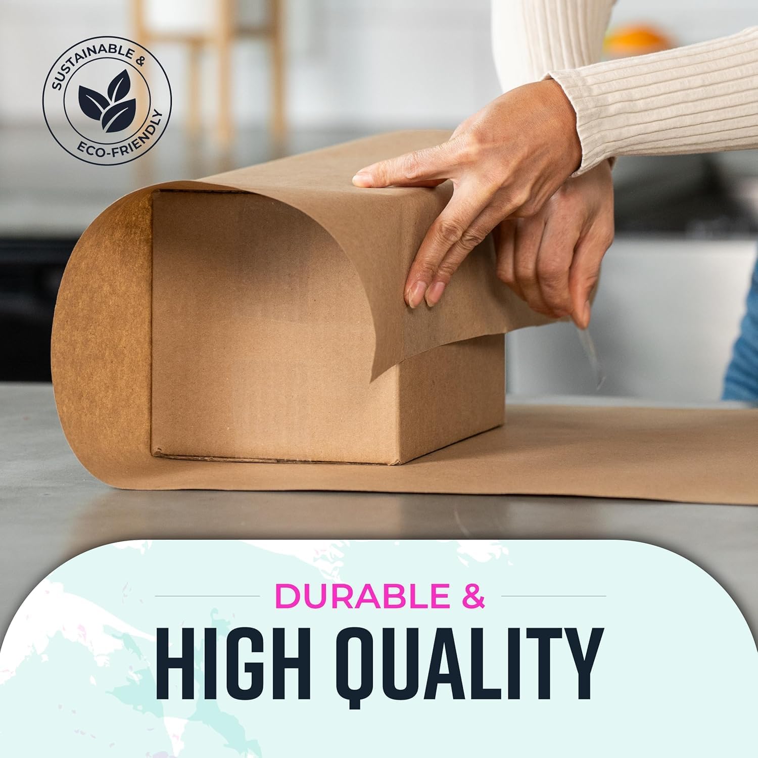 Detalle 2 de Bryco Goods BG-KP-R-B-18-100 Kraft Paper Roll, 18" x 1200