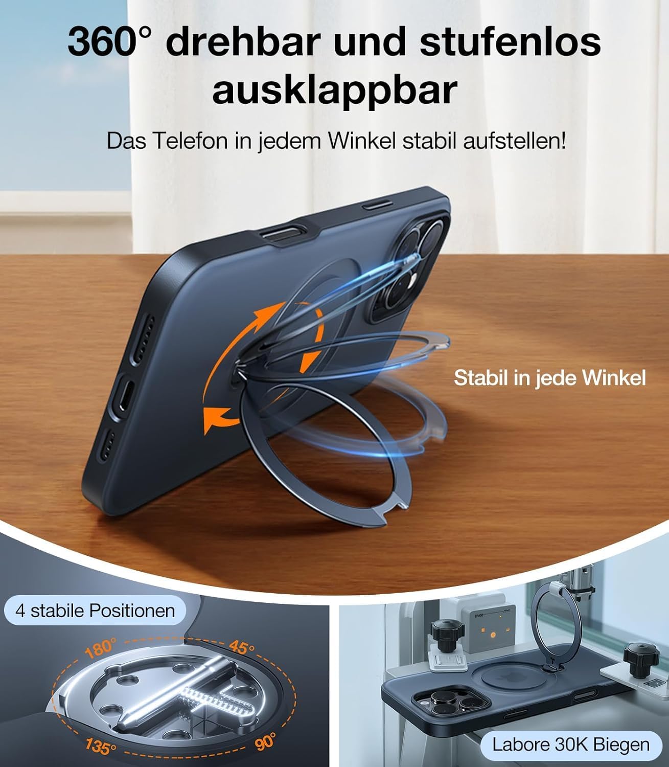 Detalle 2 de TORRAS Ostand Q3 Spin iPhone 16 Pro Hülle