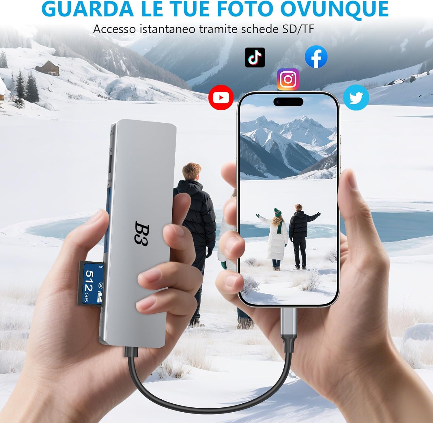 Thumbnail 5 de BIGTHREE USB-C Hub 6-in-1 4K HDMI 100W PD