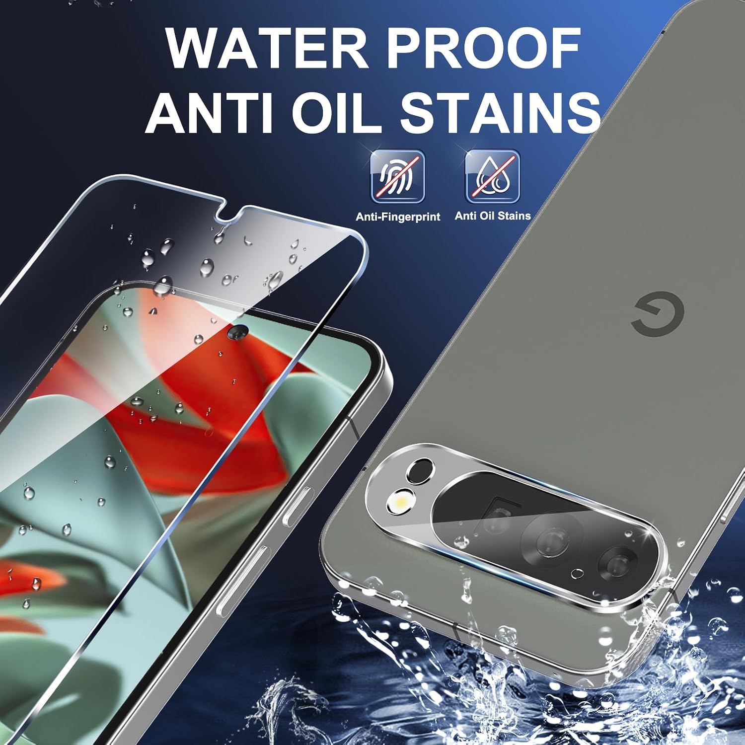 Detalle 2 de Letosan Tempered Glass Protector Set for Google Pixel 9 Pro