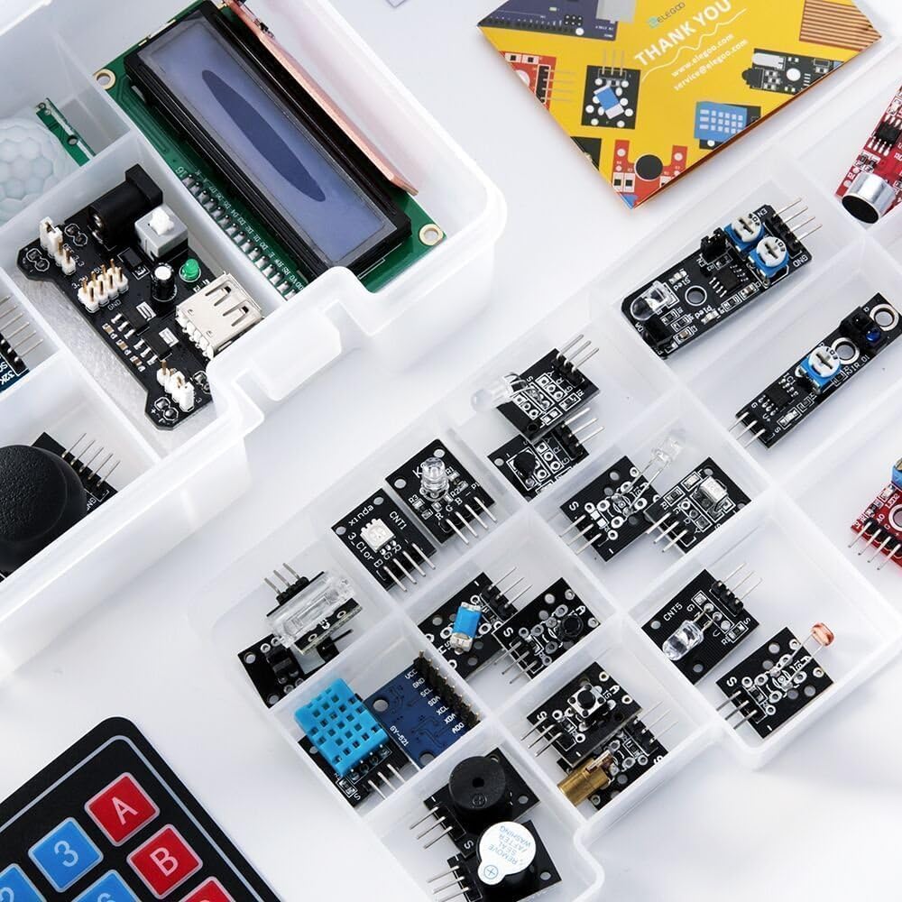 Detalle 2 de ELEGOO Aufgerüsteter 37-in-1 Sensormodul-Bausatz (Arduino-IDE-kompatibel) – mit Anleitung