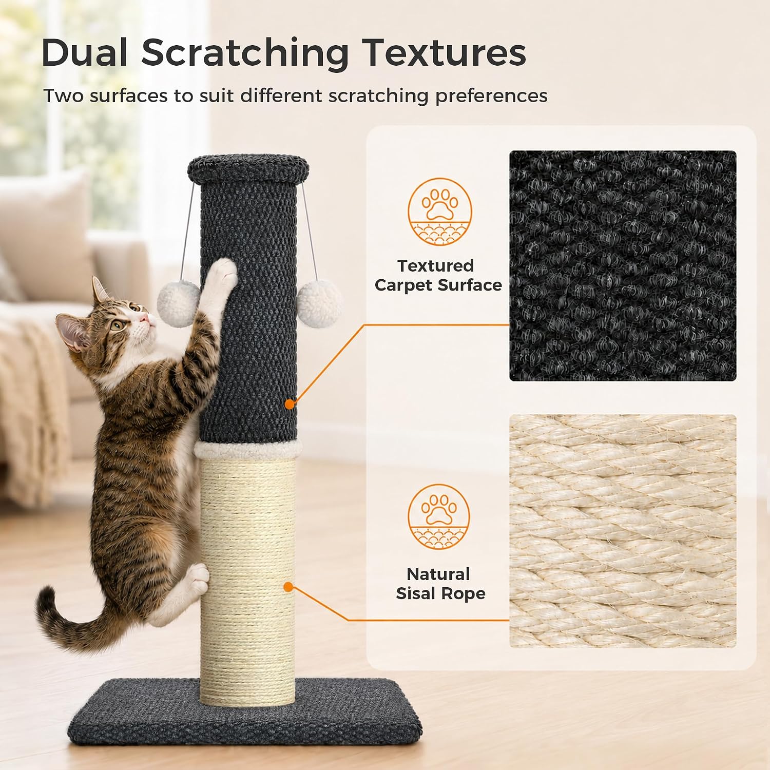 Detalle 2 de Made4Pets Cat Scratching Post 23.6-inch