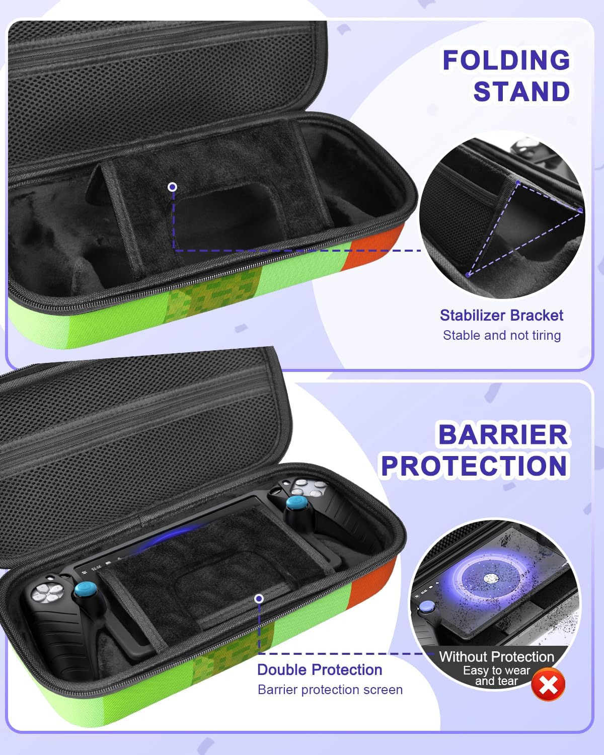 Thumbnail 3 de 14-in-1 Accessories Bundle for PlayStation Portal with Carry Case, Magnetic Charger Dock, Screen Protectors & More