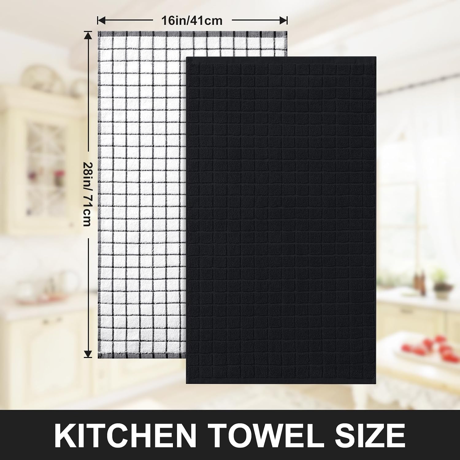 Thumbnail 4 de Homaxy Cotton Kitchen Towels, 8-Pack