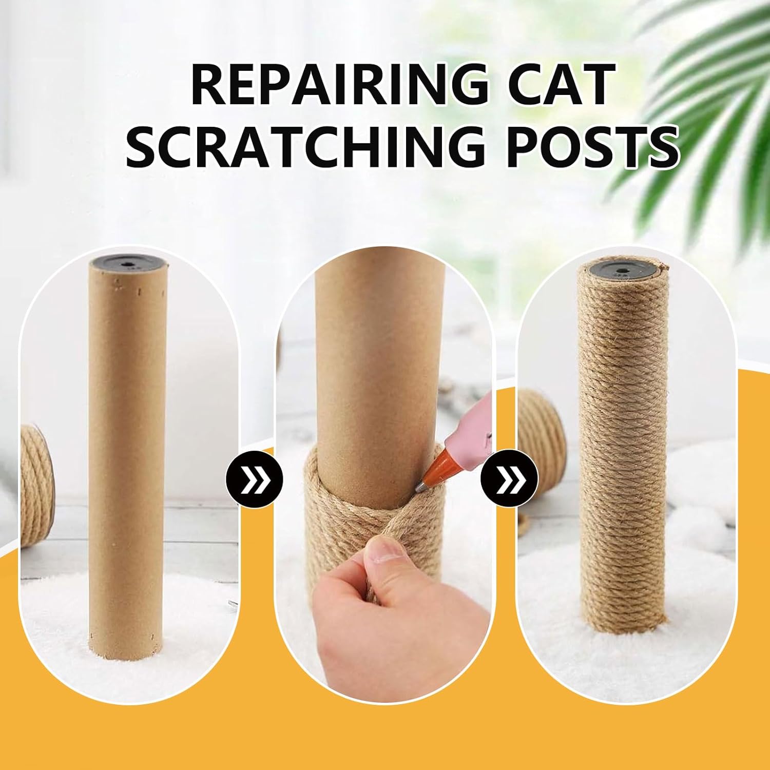 Detalle de Natural Sisal Rope for Cat Scratcher — 20m x 6mm