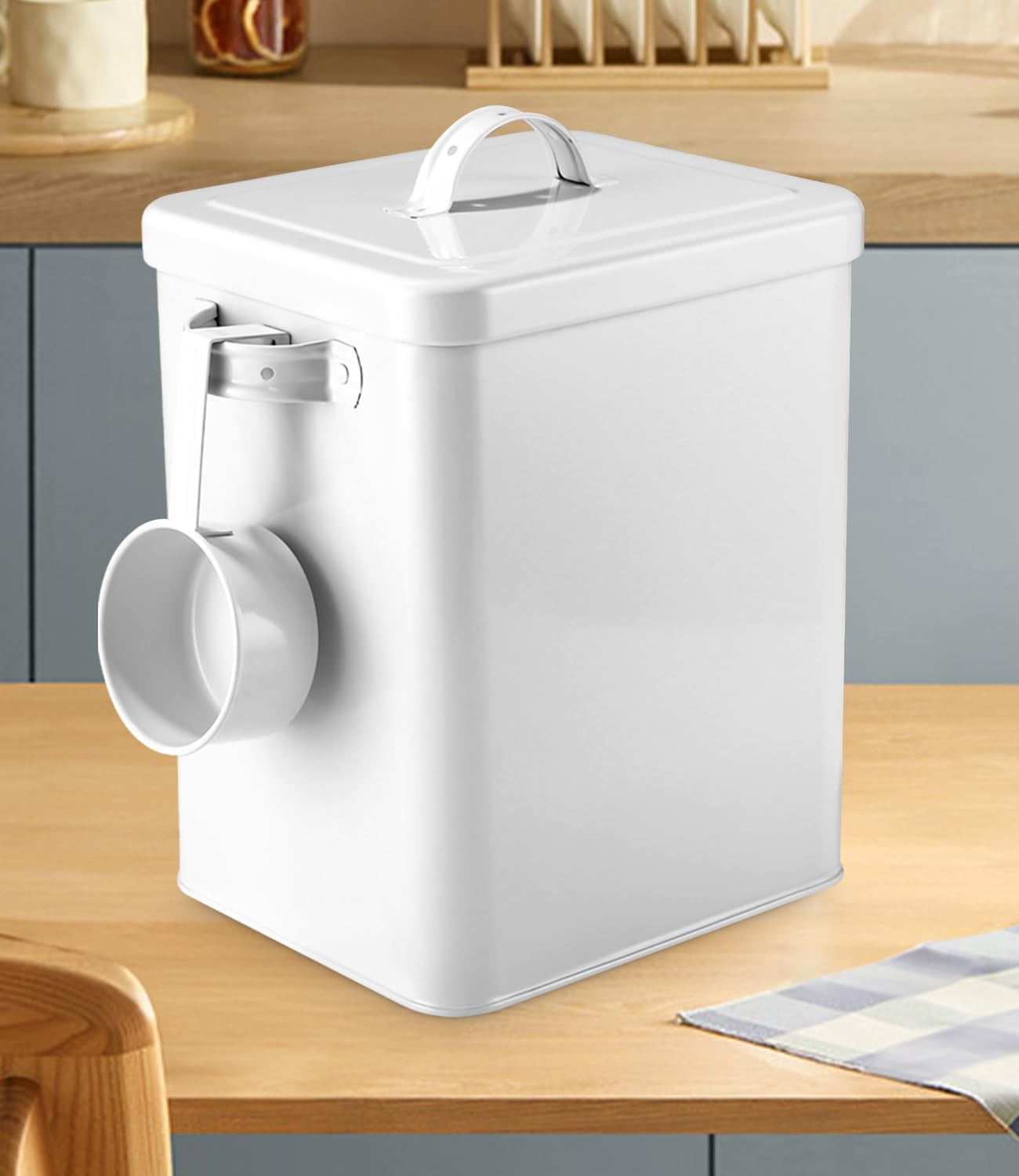 Detalle 2 de Azyvum Boite Croquette Chat metalen opbergdoos van 6,5 liter met maatlepel