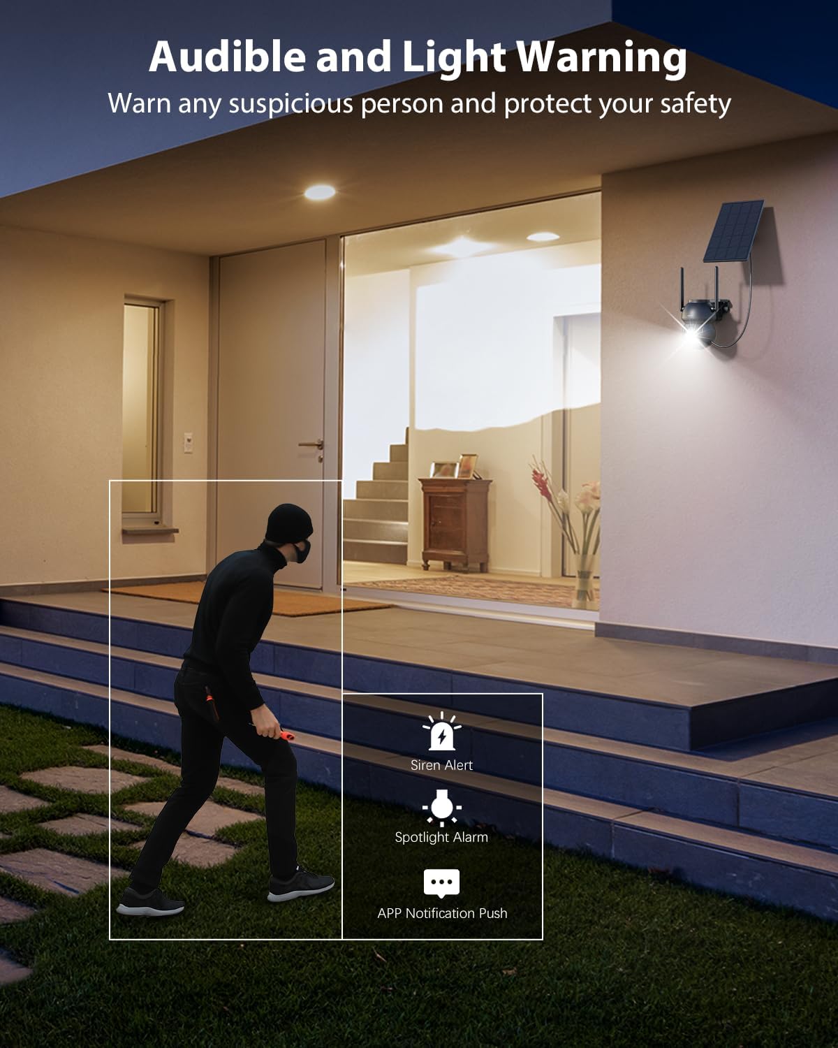 Thumbnail 5 de Xega Telecamera WiFi Esterno 2K con Pannello Solare