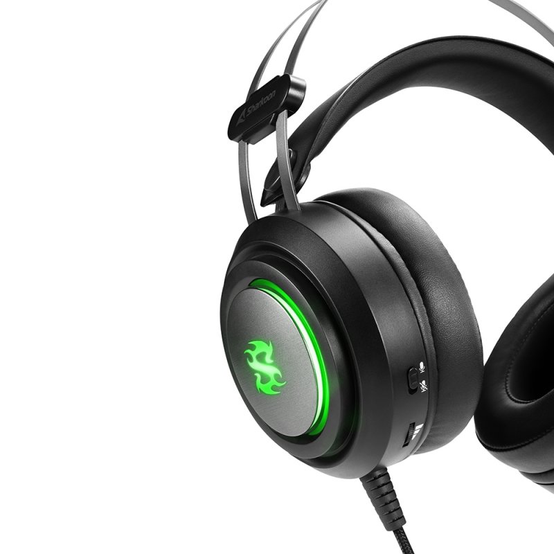 Detalle 2 de Sharkoon Skiller SGH30 auriculares gaming 7.1 USB negros