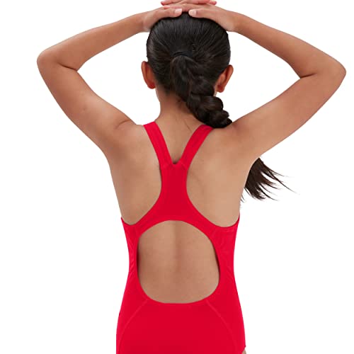 Detalle de Speedo Girl's Endurance+ Medalist Swimsuit – Chlorine Resistant, Comfort Fit for Training