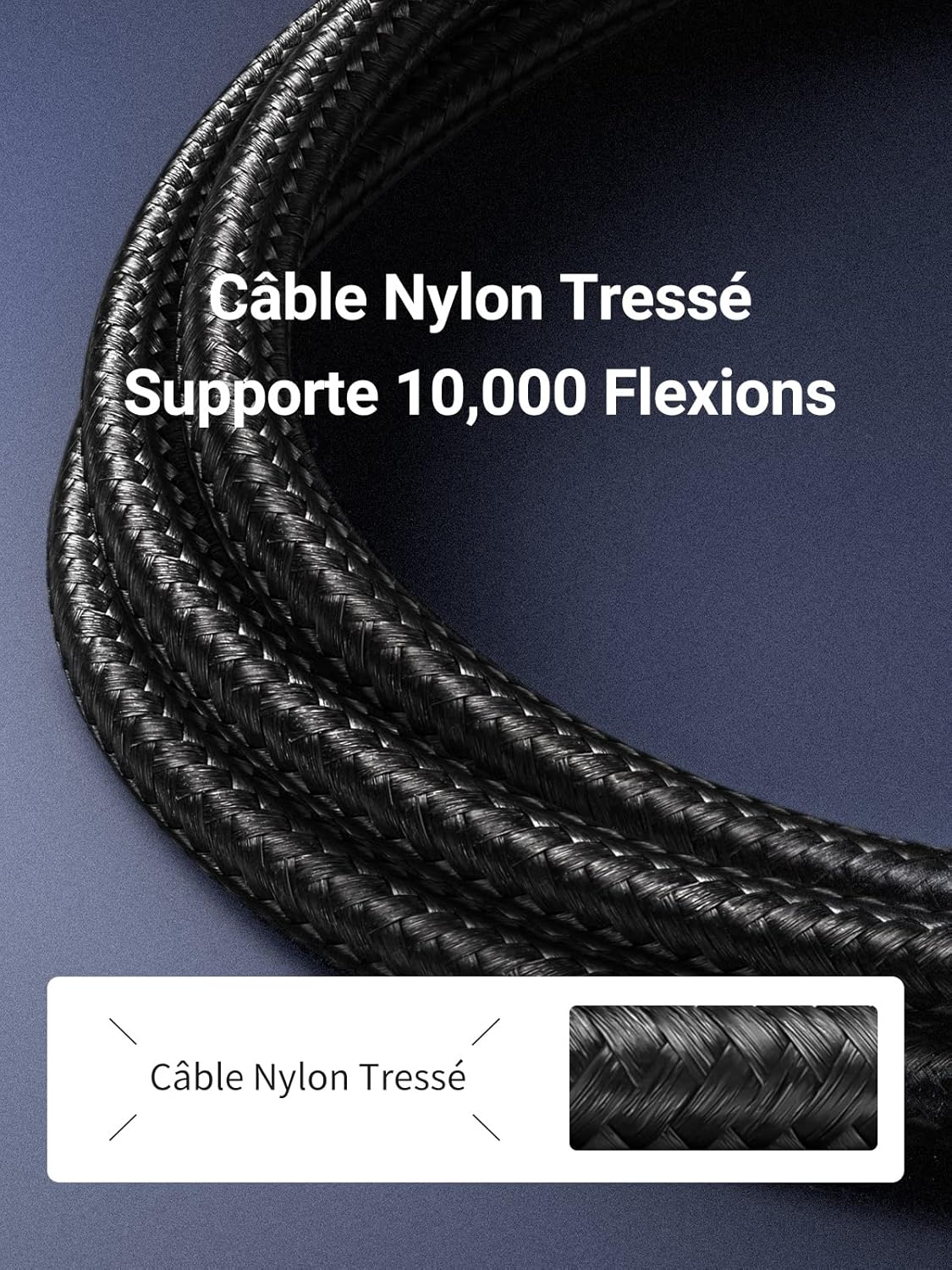 Detalle 2 de UGREEN Cat 7 3M 10Gbps Câble Ethernet
