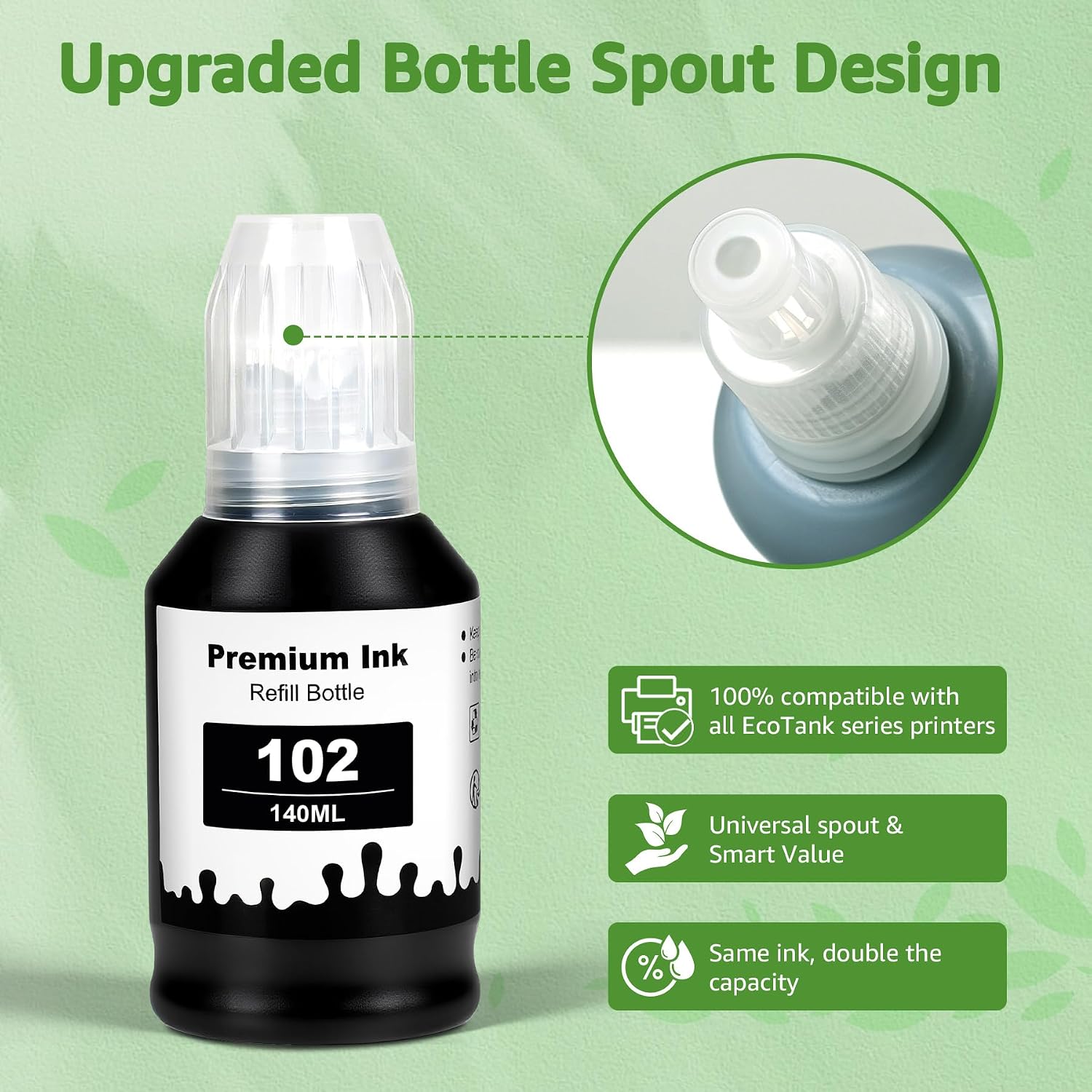 Detalle de GREENSKY 102 ink bottles multipack 140ml