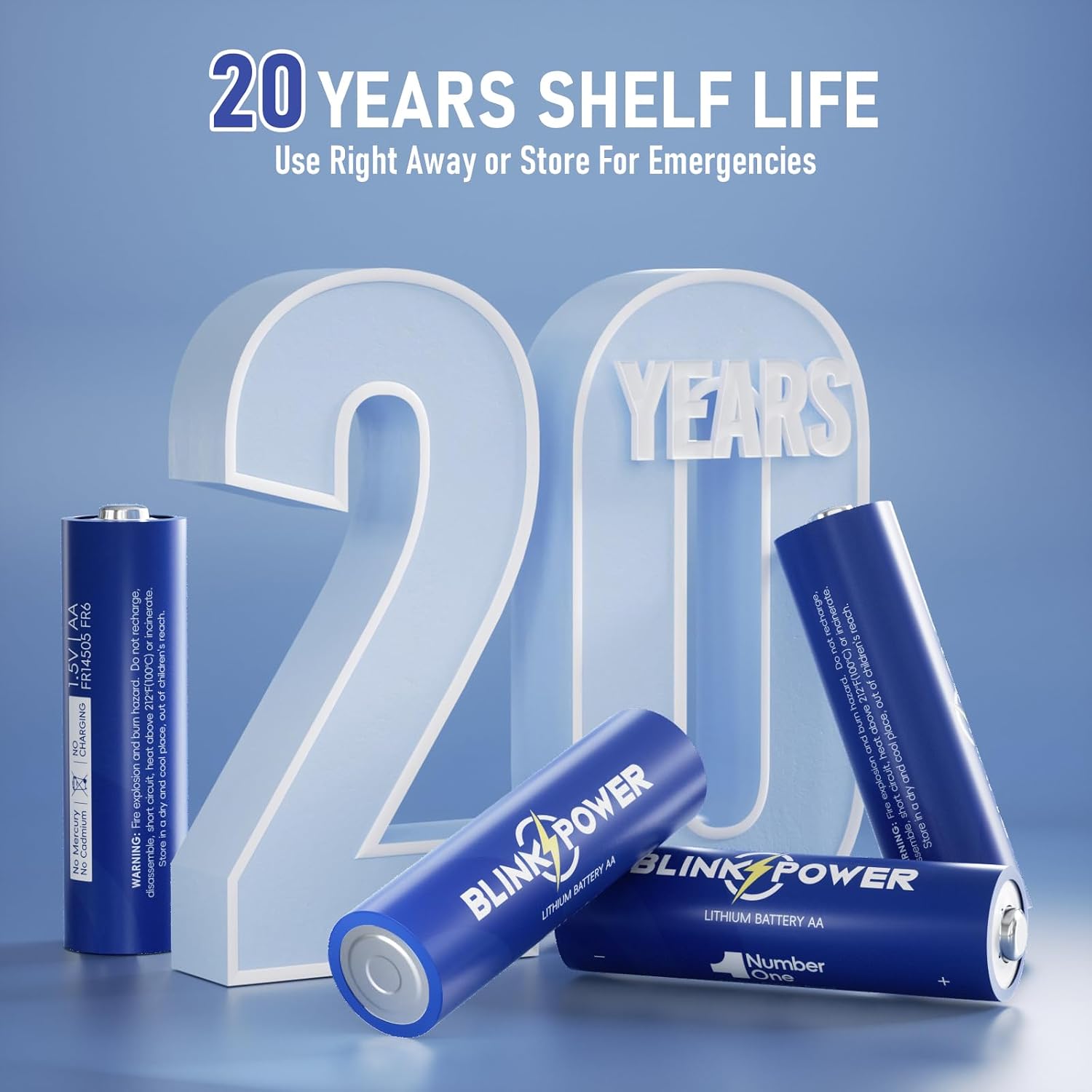 Detalle de Blinkspower AA lithium batteries 3700mAh
